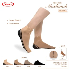 Grosir Kaos Kaki Muslimah Sorex K5811